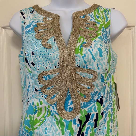 NWT Lilly Pulitzer Janice Shift Dress Spa Blue Let’s Cha Cha - Picture 5 of 8